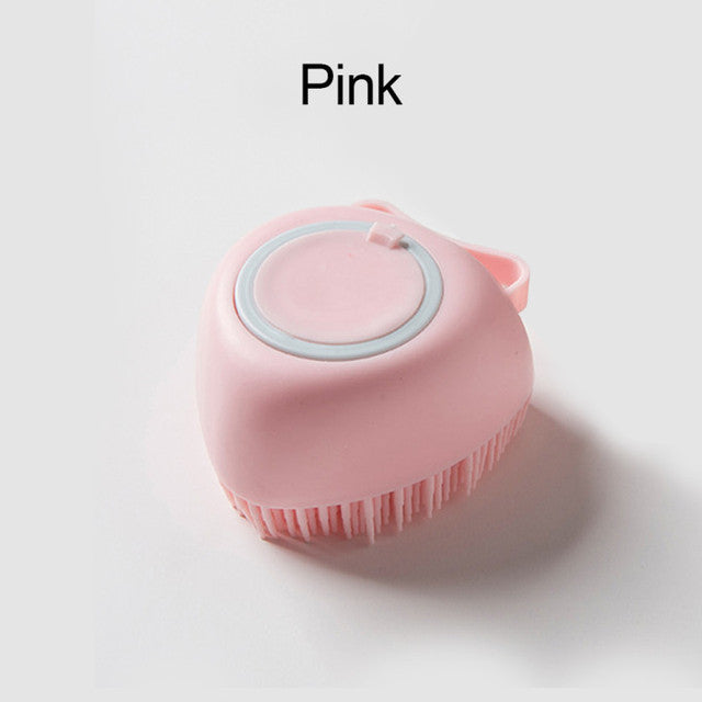 Soft Silicone Puppy Cleaning Brush Pet Shampoo Massager Bath Brush Bathroom Puppy Cleaning Massager Grooming Bath Brush