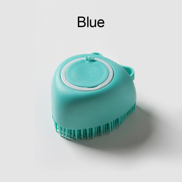 Soft Silicone Puppy Cleaning Brush Pet Shampoo Massager Bath Brush Bathroom Puppy Cleaning Massager Grooming Bath Brush