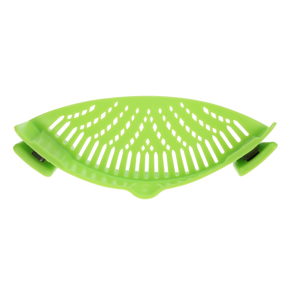 LMETJMA 6 Color Universal Clip on Strainer Adjustable Silicone Strain Pot   Strainer Colander For Pasta Fruit Vegetable JT-007