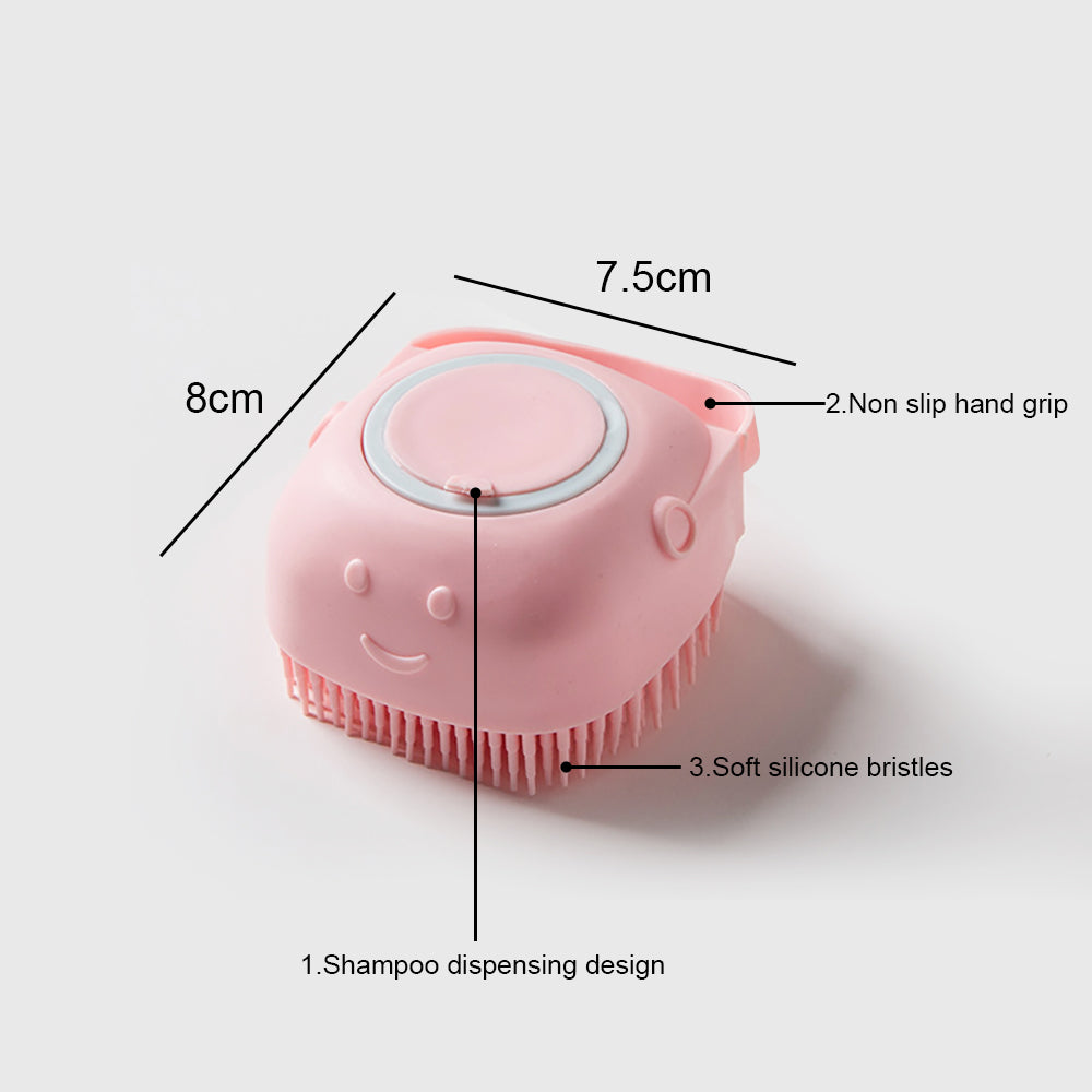 Soft Silicone Puppy Cleaning Brush Pet Shampoo Massager Bath Brush Bathroom Puppy Cleaning Massager Grooming Bath Brush